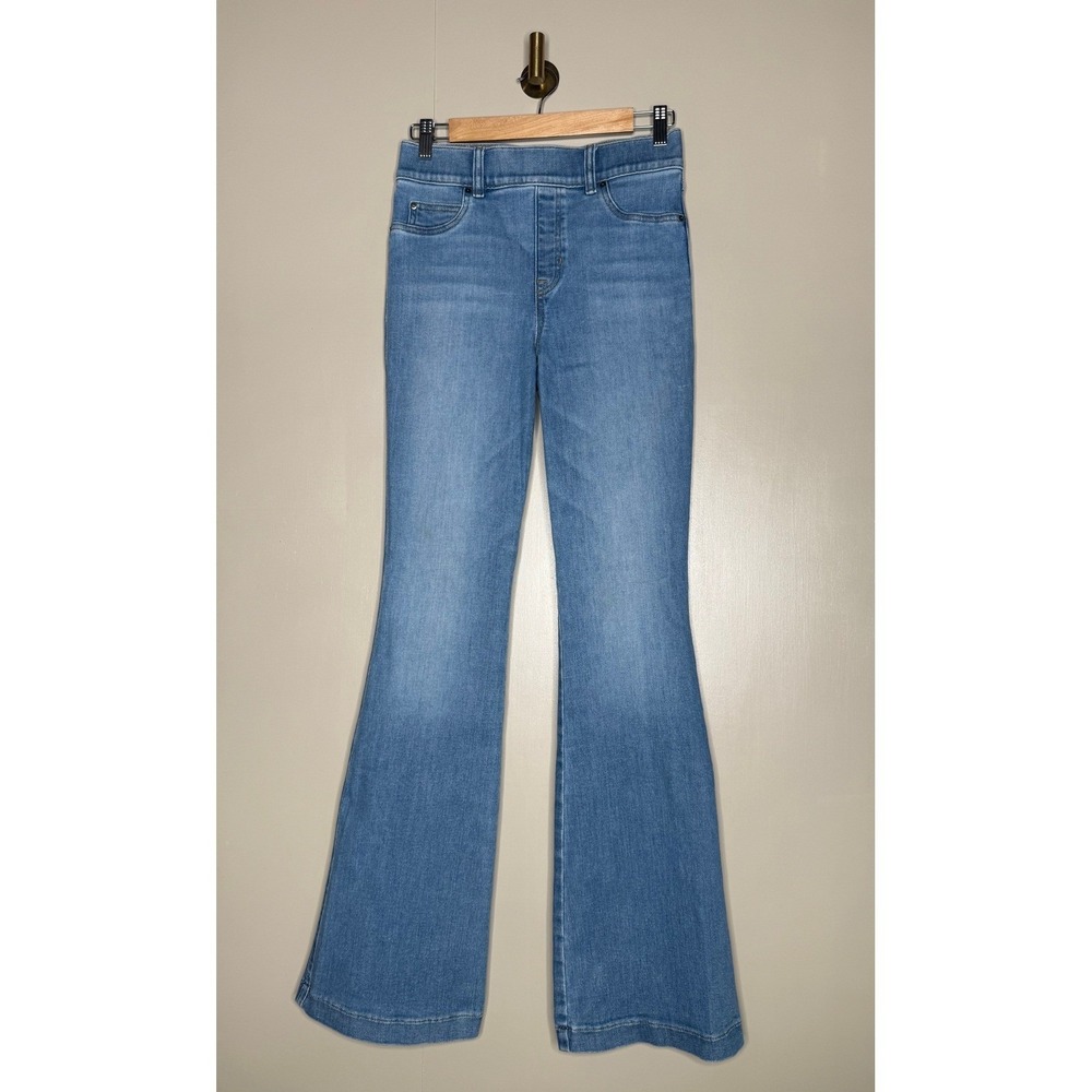 Spanx Flare‎ Jeans Medium Wash Pull On High Rise Denim Small